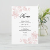 Menu Mariage élégant avec écriture florale (Debout devant)