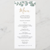 Menu Mariage Élégant avec Verdure d'Eucalyptus (Devant)