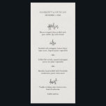Menu Mariage élégant Beige Beige neutre intemporel<br><div class="desc">Menu de mariage classique et élégant avec une mise en page simple avec les en-têtes de cours dans un script moderne sur une texture neutre en faux papier beige. L'aménagement épuré et minimaliste de ce menu mariage est idéal pour un mariage traditionnel et formel.</div>