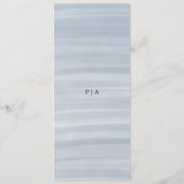 Menu Mariage Élégant Bleu Atténué Chic Côtiers (Dos)