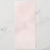 Menu Mariage Élégant Boho Pink à feuilles minimes (Dos)