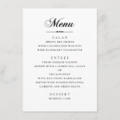 Menu Mariage élégant classique minimaliste calligraphié (Devant)