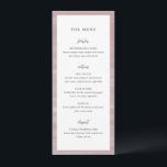 Menu Mariage élégant Coastal Chic Pink<br><div class="desc">Menus de mariage élégants avec un arrière - plan d'art abstrait peint à la main,  parfait pour un mariage côtier ou à la plage.</div>