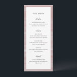 Menu Mariage élégant Coastal Chic Pink<br><div class="desc">Menus de mariage élégants avec un arrière - plan d'art abstrait peint à la main,  parfait pour un mariage côtier ou à la plage.</div>