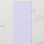 Menu mariage élégant colibri fleurs violettes (Dos)