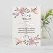 Menu Mariage élégant de Boho rustique moderne (Debout devant)
