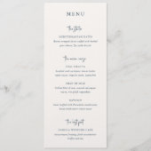 Menu Mariage Élégant Écriture Manuscrite Grise Moderne (Devant)