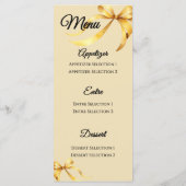 Menu Mariage Élégant en Or (Dos)