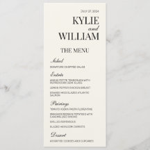 Menu Mariage élégant Insertion