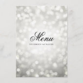 Menu Mariage élégant Lumières Parties scintillant (Dos)