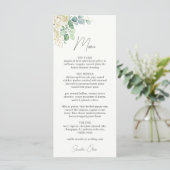 Menu Mariage Élégant Magnolia Eucalyptus (Debout devant)