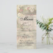 Menu Mariage élégant Mariage Vintage Antique Vintage (Debout devant)