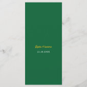 Menu Mariage élégant mexicain vibrant jaune bleu (Dos)