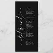 Menu Mariage élégant minimaliste moderne (Devant)