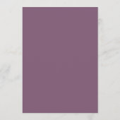 Menu Mariage élégant moderne au monogramme violet (Dos)