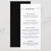 Menu Mariage Élégant Moderne Simple (Devant / Derrière)