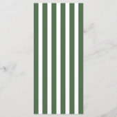 Menu Mariage élégant moderne typographie vert olive (Dos)