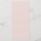 Menu Mariage Élégant Monogramme Blush Rose (Dos)