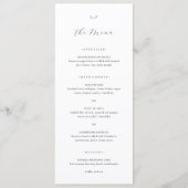 Menu Mariage Élégant Monogramme Noir et Blanc Classique (Devant)
