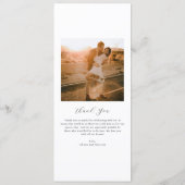 Menu Mariage Élégant Monogramme Noir et Blanc Classique (Dos)
