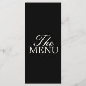Menu Mariage élégant noir blanc à l'ancienne (Dos)