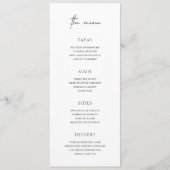Menu Mariage élégant noir et blanc intemporel (Devant)