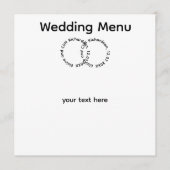Menu Mariage élégant, Noms, (Devant)