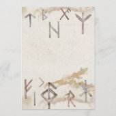 Menu Mariage élégant Norse Viking (Dos)