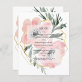 MENU MARIAGE Élégant pour le budget. (Devant / Derrière)