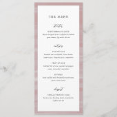 Menu Mariage Élégant Rose Chic Côtiers (Devant)