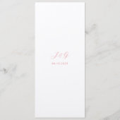 Menu Mariage élégant rose corail traditionnel (Dos)