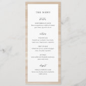 Menu Mariage Élégant Sable Chic Côté Mer (Devant)