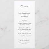 Menu Mariage Élégant Traditionnel (Devant)