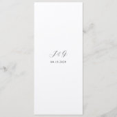 Menu Mariage Élégant Traditionnel (Dos)
