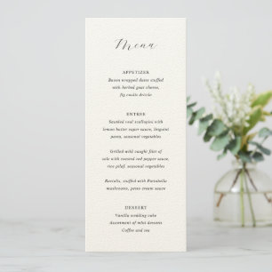Menu Mariage Élégant Traditionnel