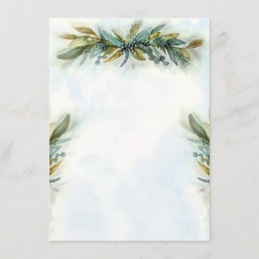 Menu Mariage élégant verdure (Dos)