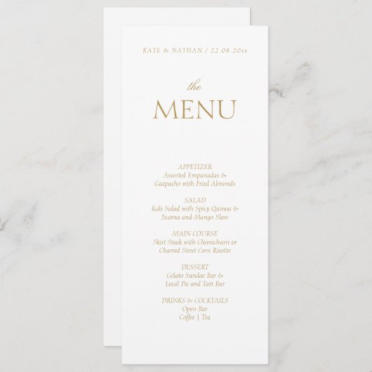 Menu Mariage Elegnat (Devant / Derrière)