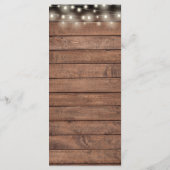 Menu Mariage en bois rustique (Dos)