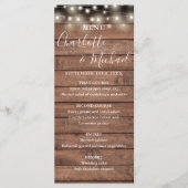 Menu Mariage en bois rustique (Devant)