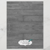 Menu Mariage en bois rustique moderne (Dos)