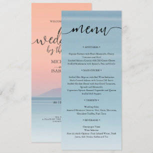 Menu Mariage en bord de mer sous le soleil couchant