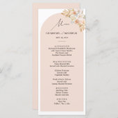 Menu Mariage en herbe simple en arc de Bohême (Devant / Derrière)