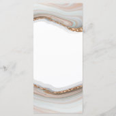 Menu Mariage en marbre fleuri de luxe (Dos)