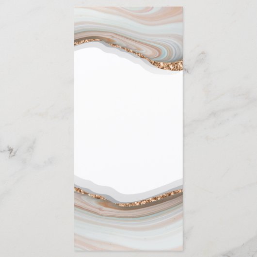 Menu Mariage en marbre fleuri de luxe (Dos)