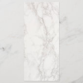 Menu Mariage en marbre moderne et élégant (Dos)