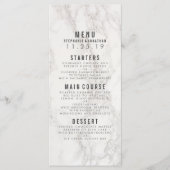 Menu Mariage en marbre moderne et élégant (Devant)