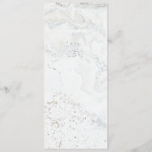 Menu Mariage en marbre moderne | Or (Dos)