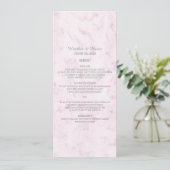 Menu Mariage en marbre rose vif (Debout devant)