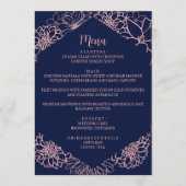 Menu Mariage en silhouette rose (Devant)
