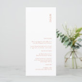 Menu Mariage en terre cuite moderne (Debout devant)